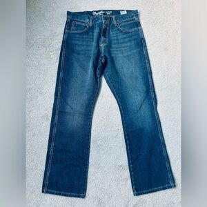 Wrangler Men's Dark Blue Bootcut Jeans 34x34